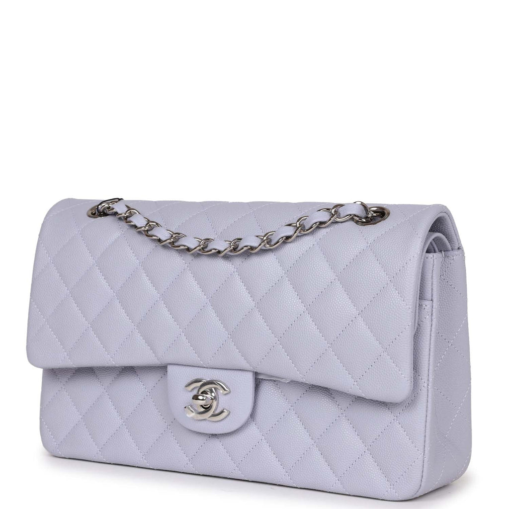 Chanel classic flap best sale medium caviar silver hardware