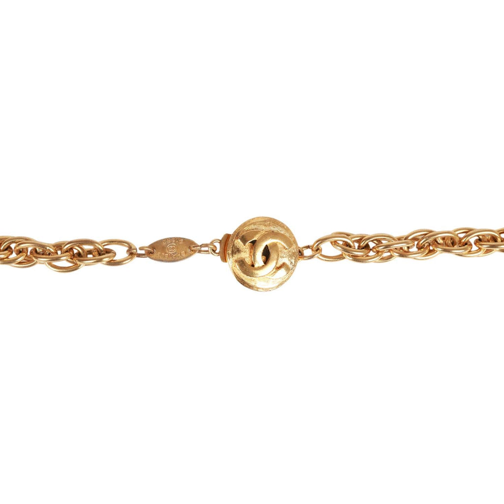 Authentic! Vintage Chanel 18K Yellow Gold Classic Link Bracelet
