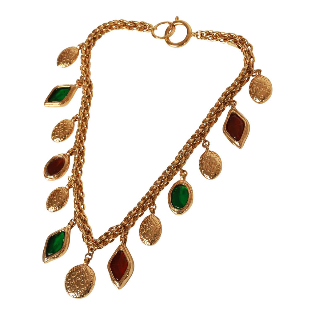 Vintage Chanel Gold Plated Colored Gripoix Necklace – Madison
