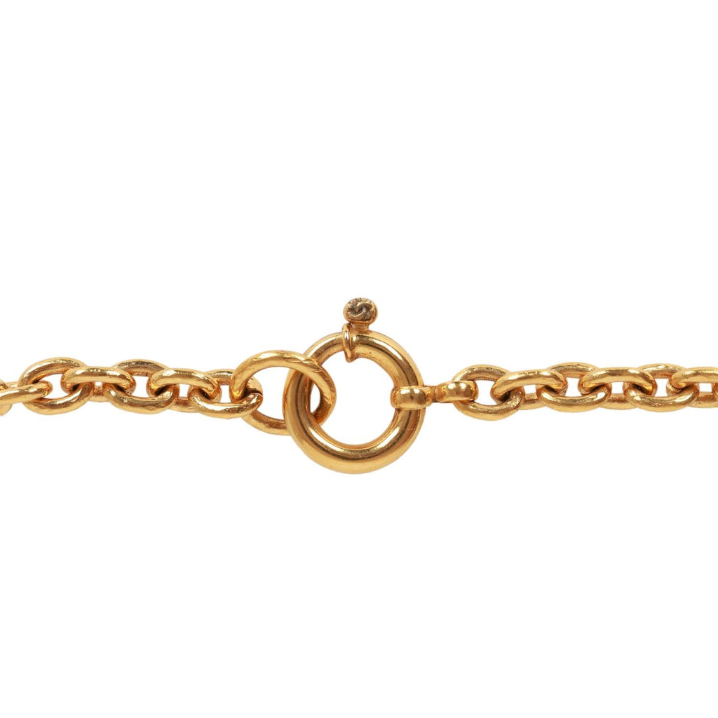 Vintage Chanel Gold Plated Triple Interlocking CC Necklace – Madison Avenue  Couture