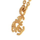 Vintage Chanel Gold Plated Triple Interlocking CC Necklace
