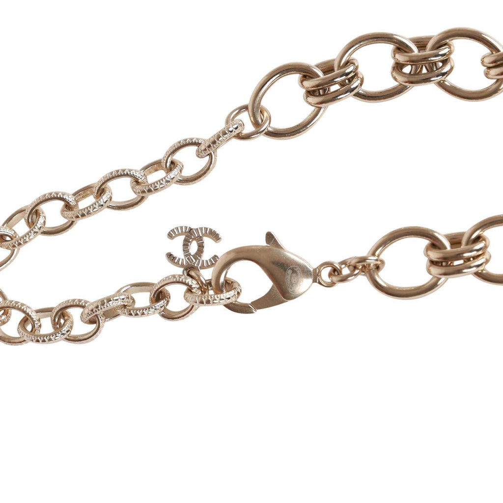 Chanel Silver Metal and Black Enamel CC Multi Charm Necklace, 2004, Fashion | Collar, Contemporary Jewelry (Very Good)