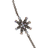 Chanel Iridescent Crystal Ruthenium CC Pendant Necklace