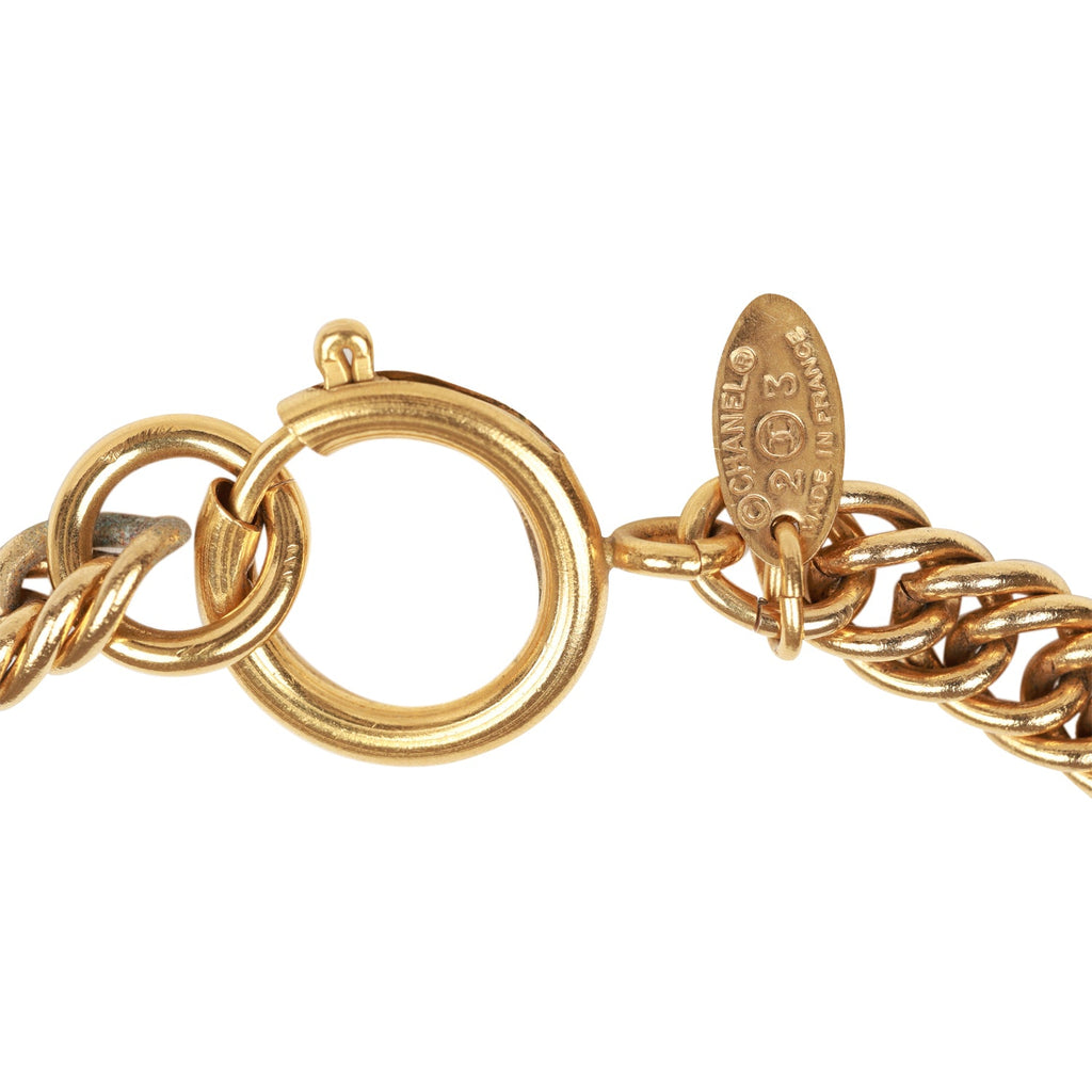 Chanel Vintage Large Chain Link Cross Bracelet