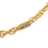 Vintage Chanel Gold Tone Crystal Signature CC Logo Necklace