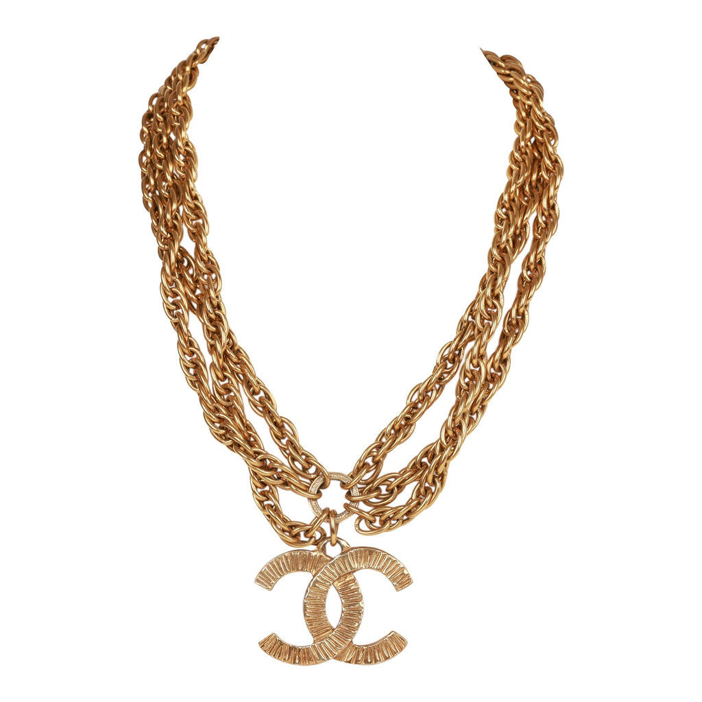 Vintage Chanel Gold Plated Triple CC – Madison Avenue Couture