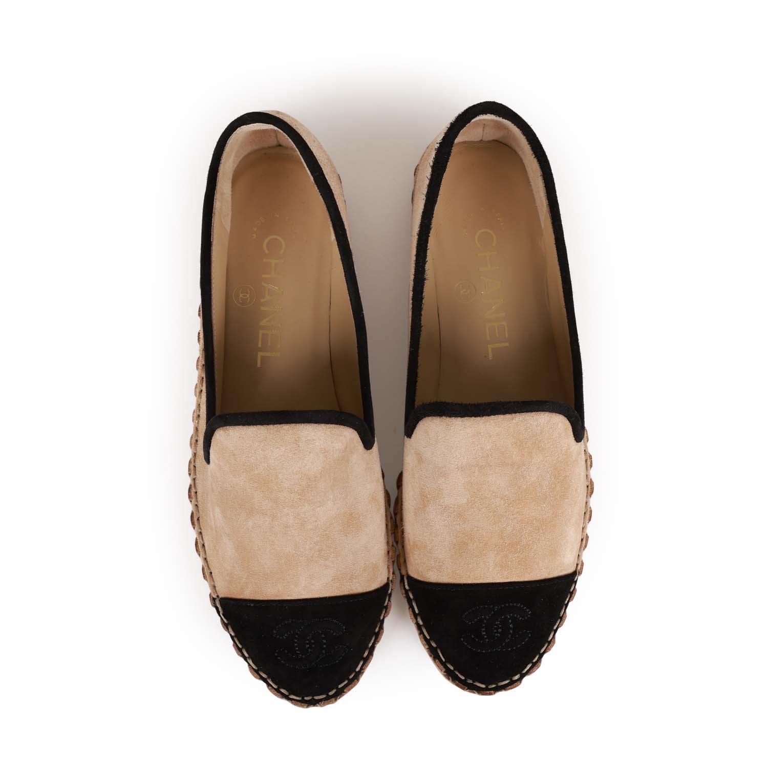 CC ESPADRILLES PLATFORM 25S MIX COLOR TWEED AND BLACK CALFSKIN main image 1