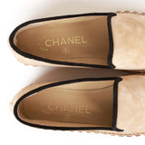 Chanel CC Espadrilles Beige and Black Suede 35 – Madison Avenue Couture