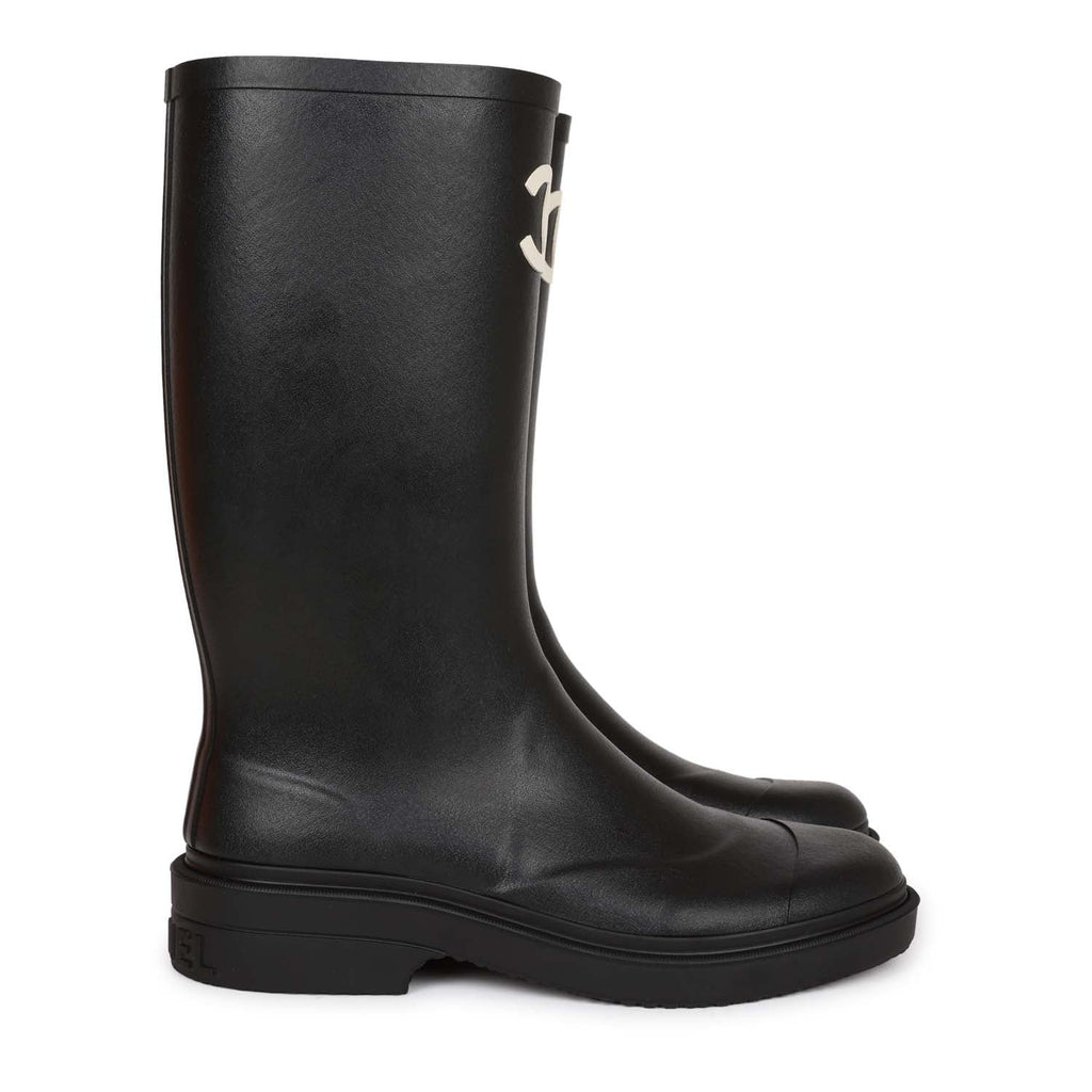 Louis Vuitton Black Leather Boots Size 38 1/2