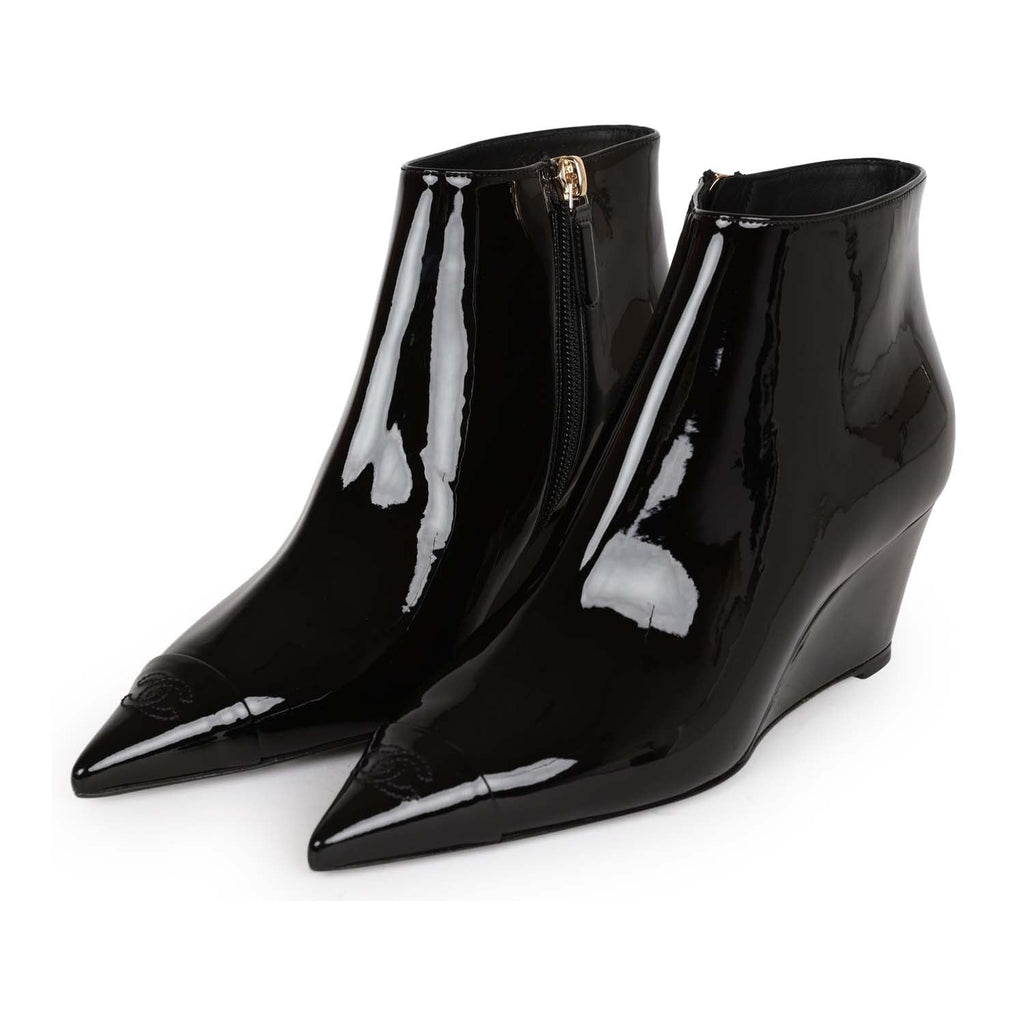 Louis Vuitton Black Leather Lace Up Ankle Boots Size 35