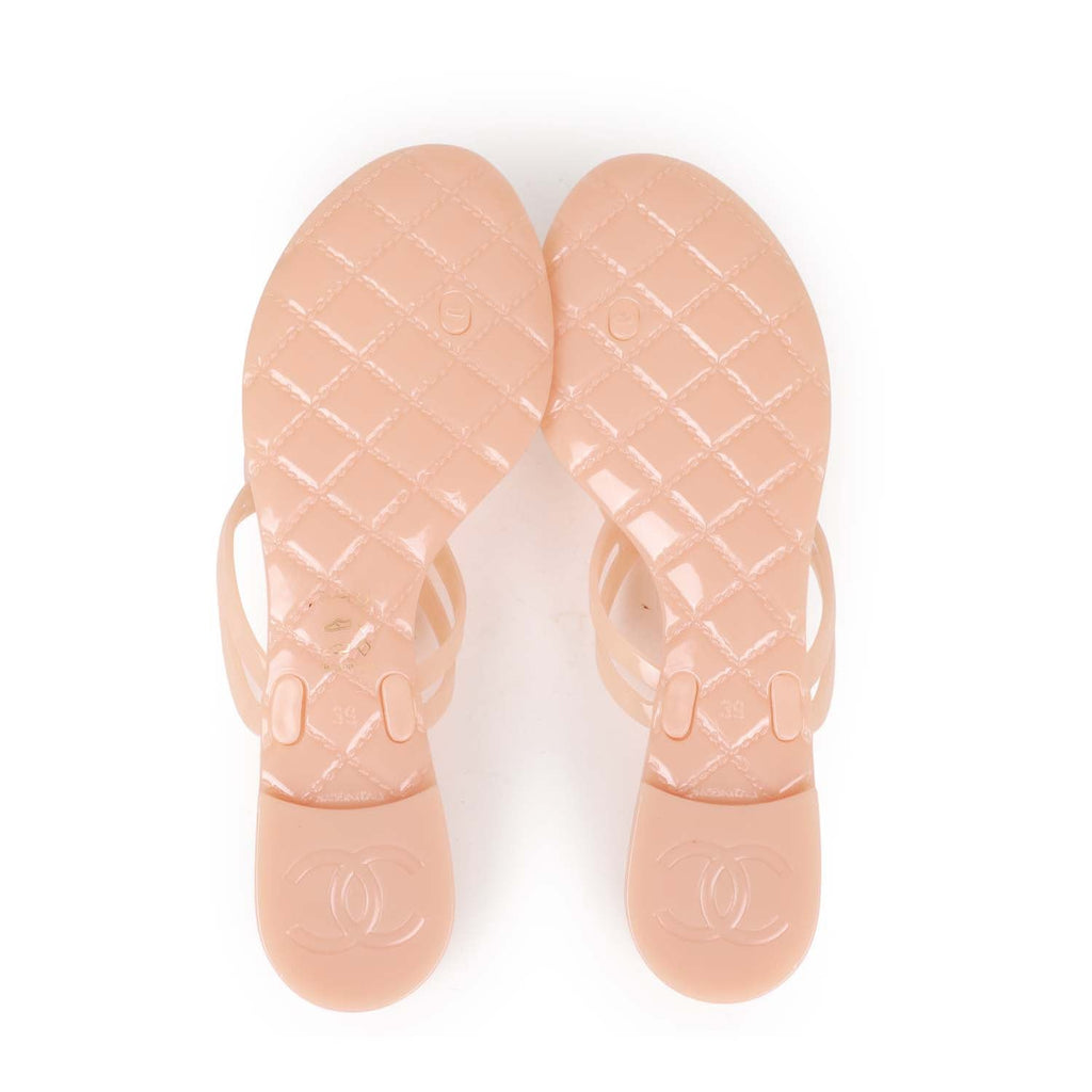 Chanel Pink Camellia Jelly Sandals 39 – Madison Avenue Couture