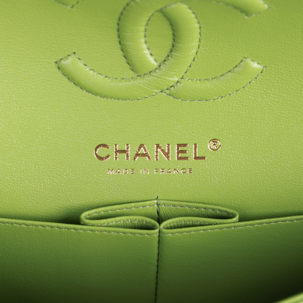 CHANEL Caviar Quilted Small Double Flap Light Green | FASHIONPHILE