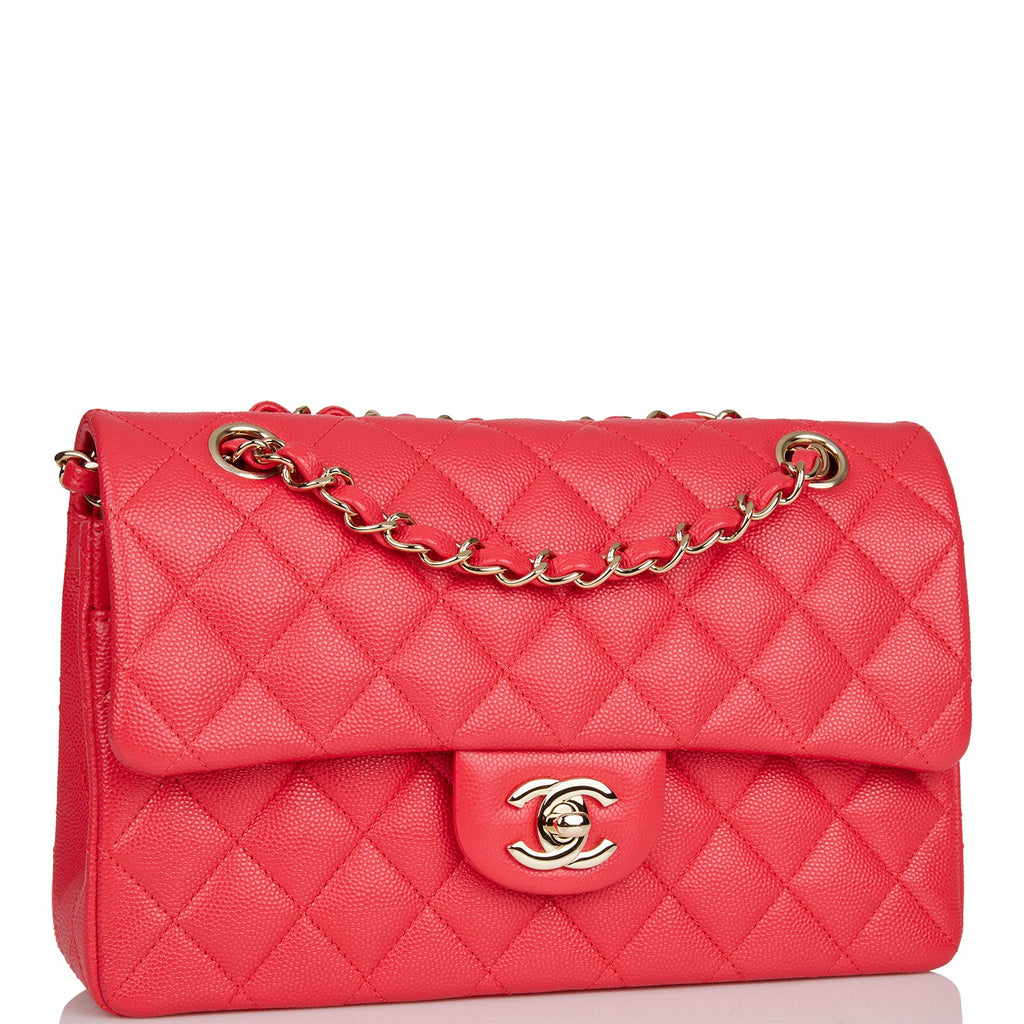 Chanel White Quilted Caviar Small Classic Double Flap Bag Light Gold  Hardware – Madison Avenue Couture