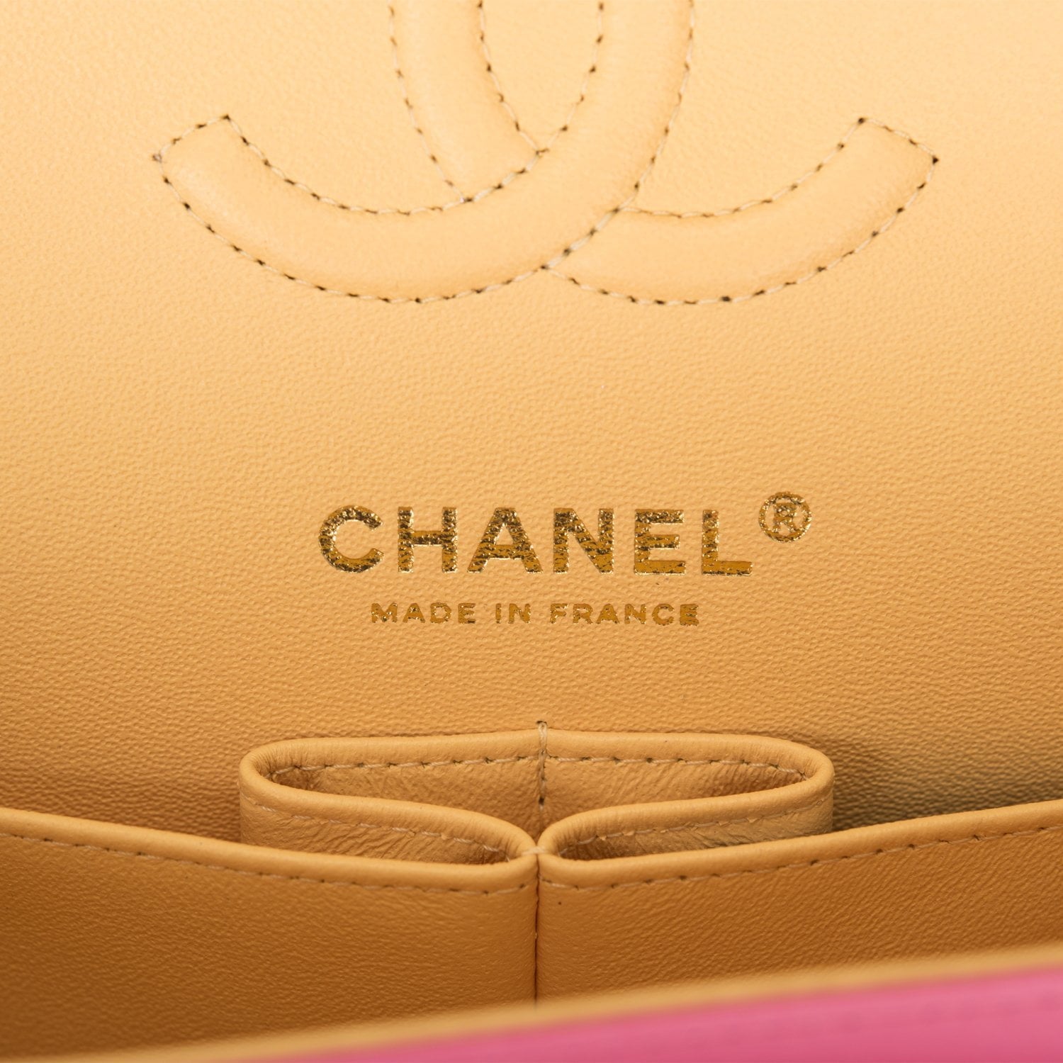 Chanel Pink Quilted Lambskin Small Classic Double Flap Bag Rainbow Har