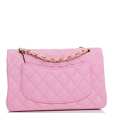 Chanel Small Classic Double Flap Dark Pink Caviar Light Gold Hardware