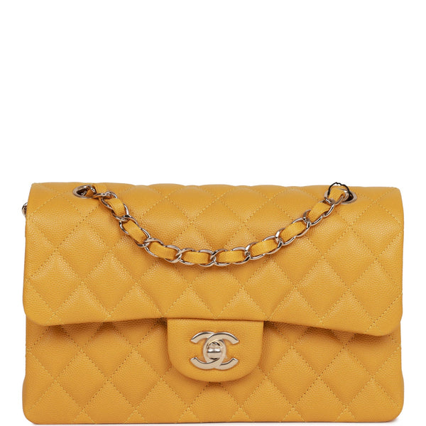 Chanel Small Classic Double Flap Bag Light Blue Caviar Light Gold Hard –  Madison Avenue Couture