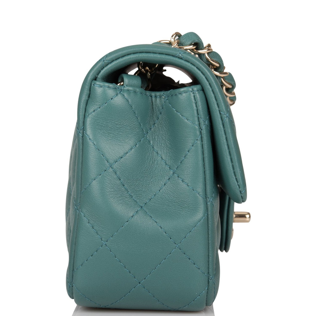 Chanel *Rare* Lambskin Citizen Chic Mini Flap Bag In Light Green