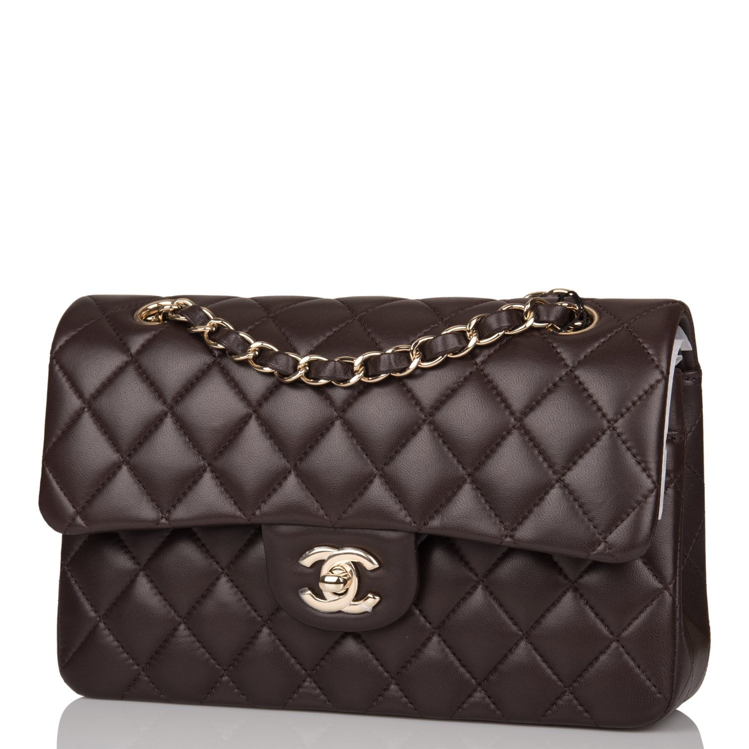 chanel-small-classic-double-flap-bag-dark-brown-lambskin-light-gold-ha