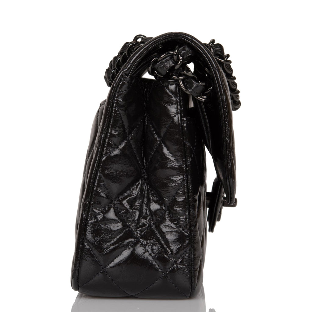 JZC6986 Black Calfskin Luxe Ligne Flap Bag SHW