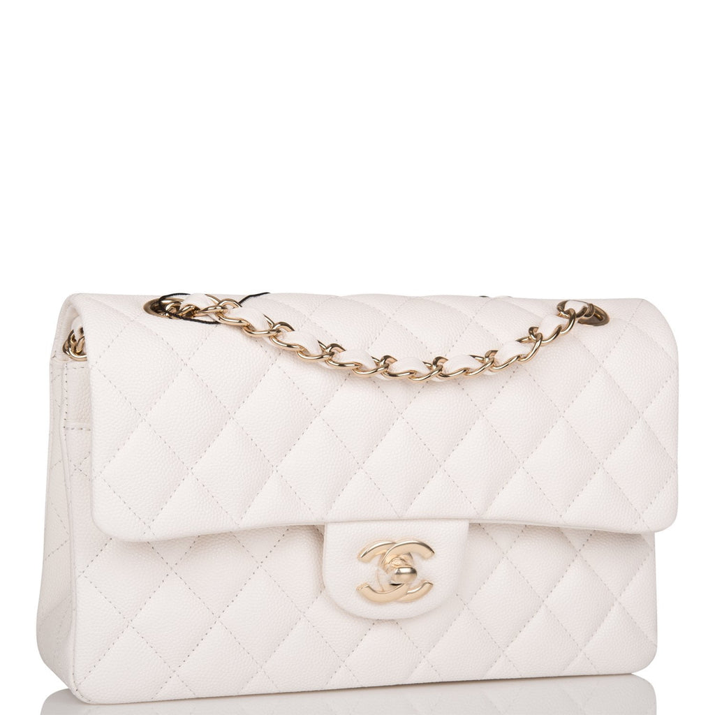 Chanel white caviar bag Clearance