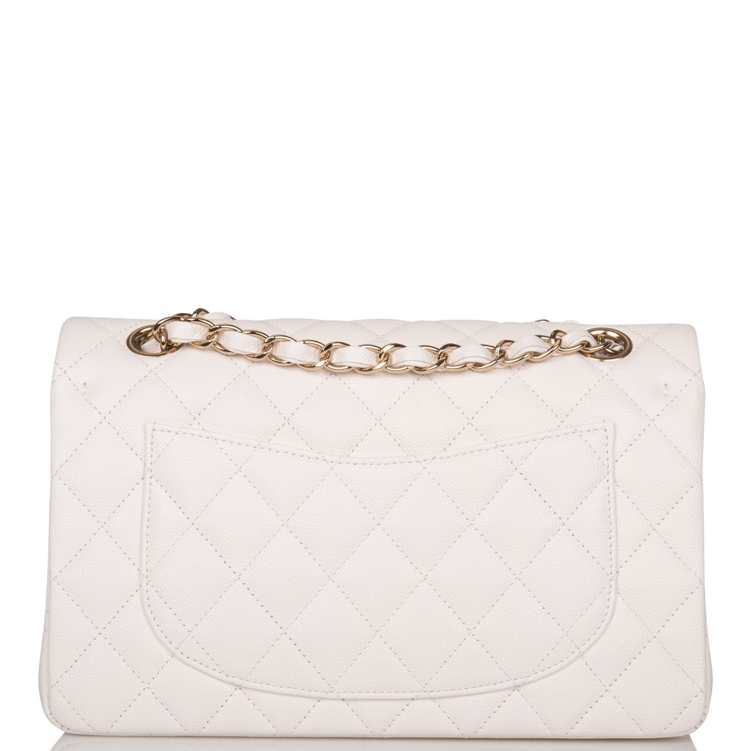 Chanel White Quilted Caviar Small Classic Double Flap Bag – Madison ...