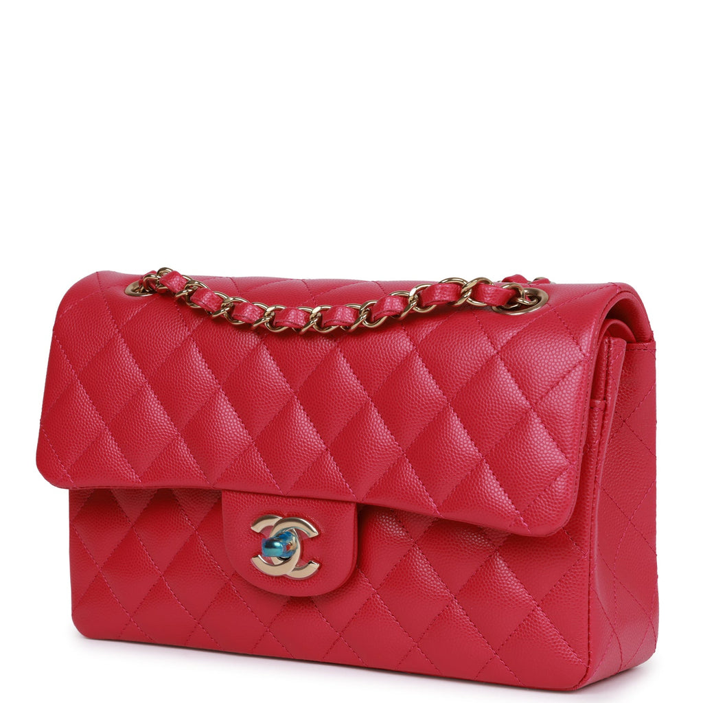 Chanel Classic Medium Double Flap 17B Red Quilted Caviar with silver  hardware