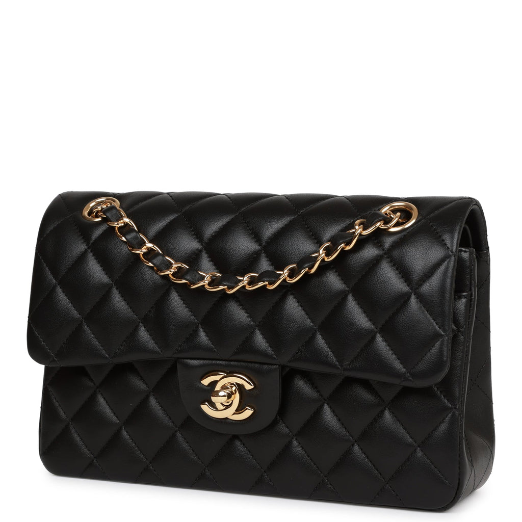 Chanel Black Quilted Lambskin Small Double Flap Bag Gold Hardware