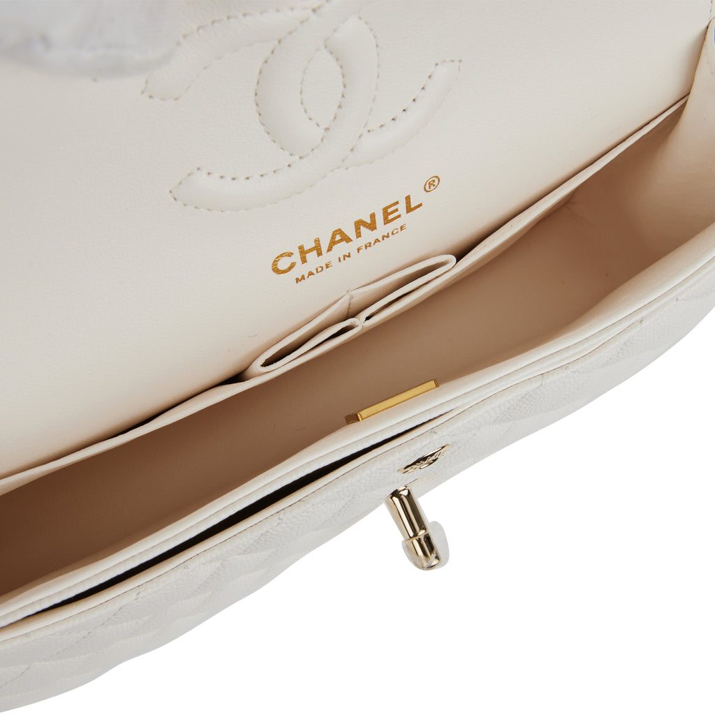 Chanel Small Classic Double Flap Bag Pink Caviar Light Gold Hardware –  Madison Avenue Couture