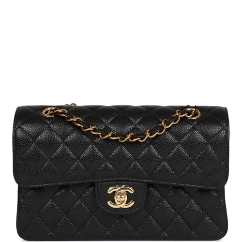 Chanel Small Classic Double Flap Black Caviar Gold Hardware