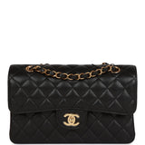 Chanel Small Classic Double Flap Black Caviar Gold Hardware