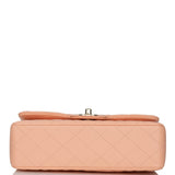 Chanel Small Classic Double Flap Peach Lambskin Light Gold Hardware