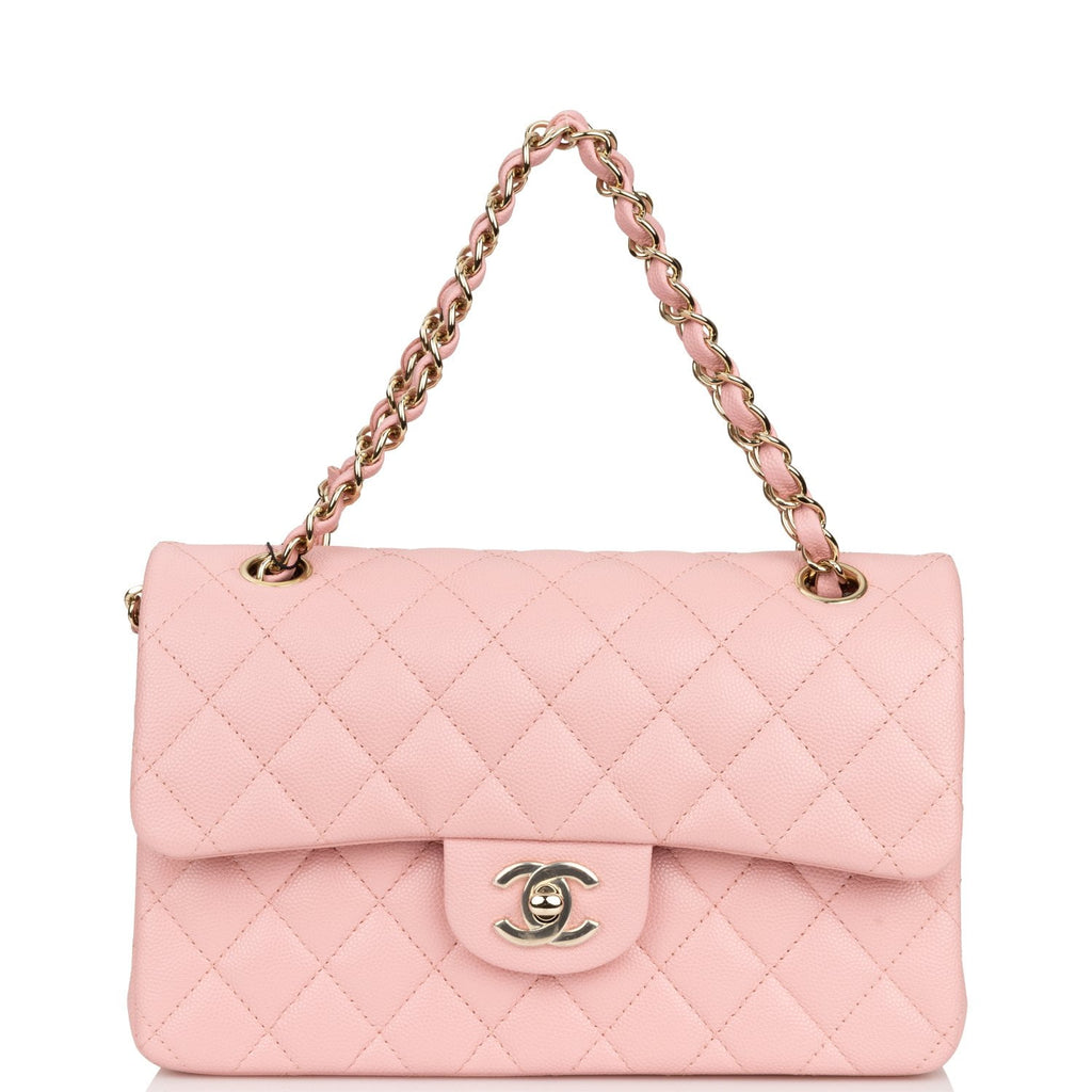 Chanel Pink Quilted Caviar Small Classic Double Flap Bag Light Gold  Hardware – Madison Avenue Couture