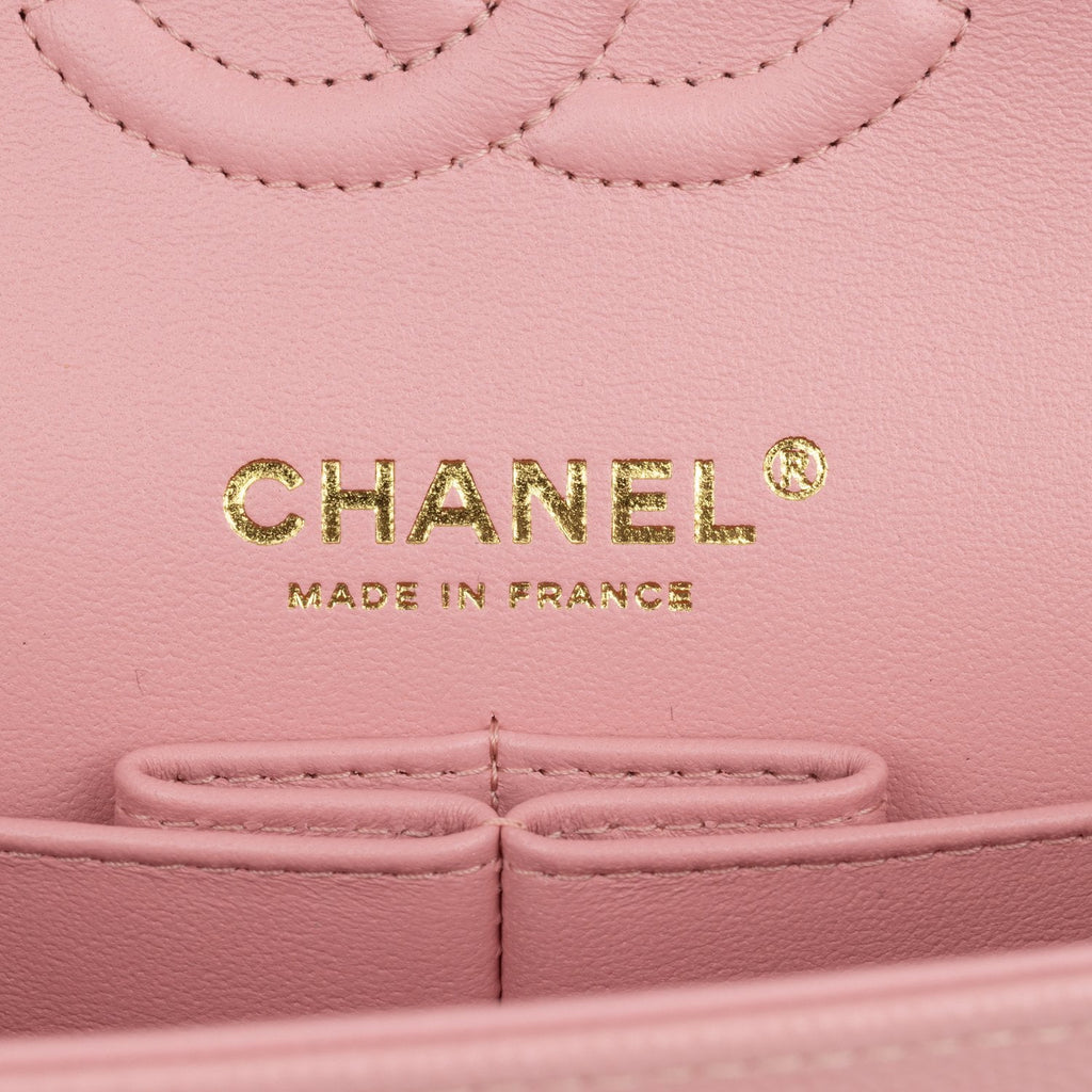Chanel Pink Quilted Caviar Small Classic Double Flap Bag Light Gold  Hardware – Madison Avenue Couture