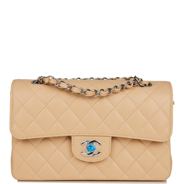CHANEL Caviar Quilted Small Boy Flap Beige 322376