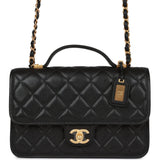 Chanel Classic Pouch with Handle Black Iridescent Caviar Gold Hardware –  Madison Avenue Couture