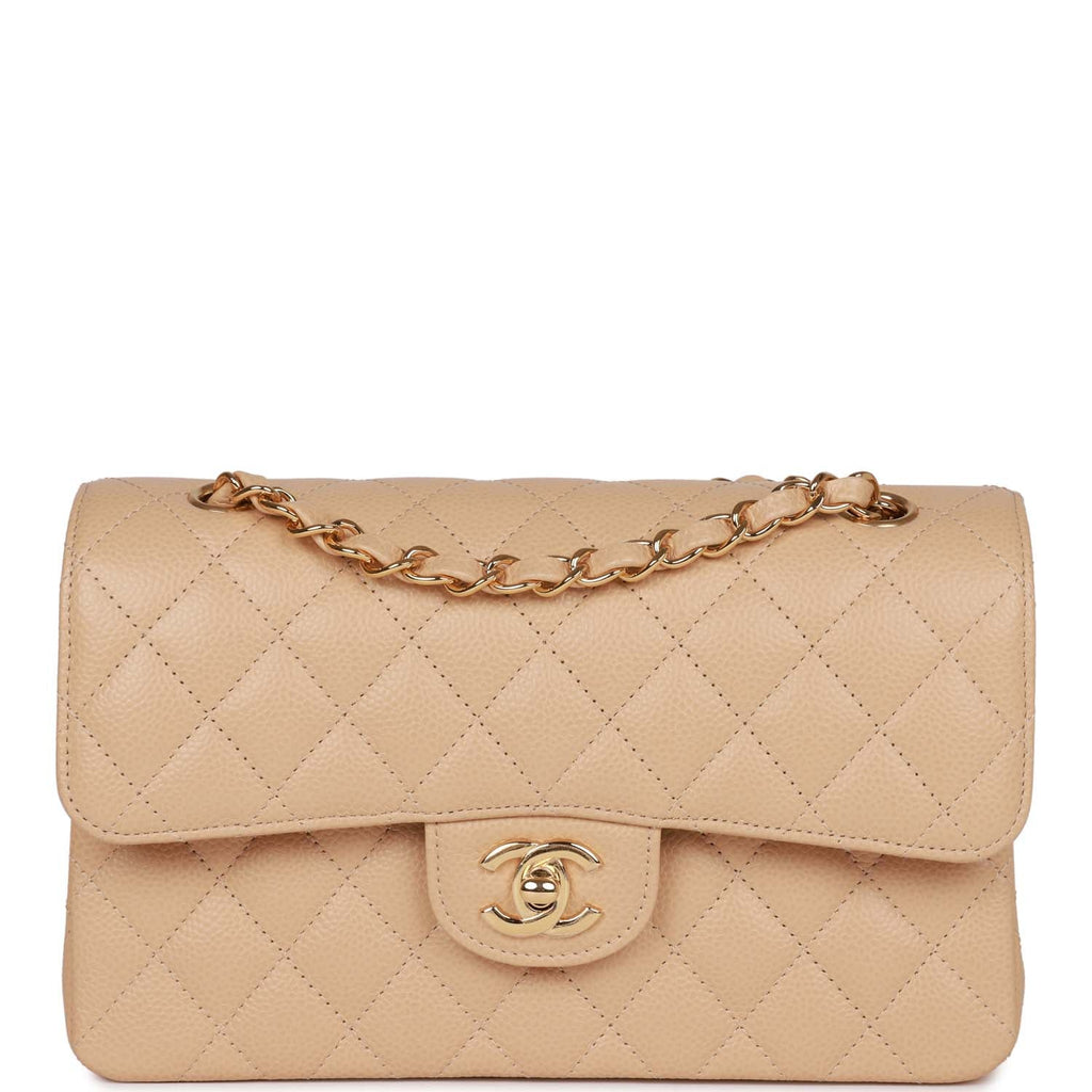 Chanel Beige Quilted Caviar Leather Jumbo Classic Double Flap Bag Chanel   TLC