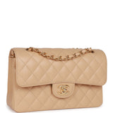 Chanel Small Classic Double Flap Bag Beige Caviar Gold Hardware