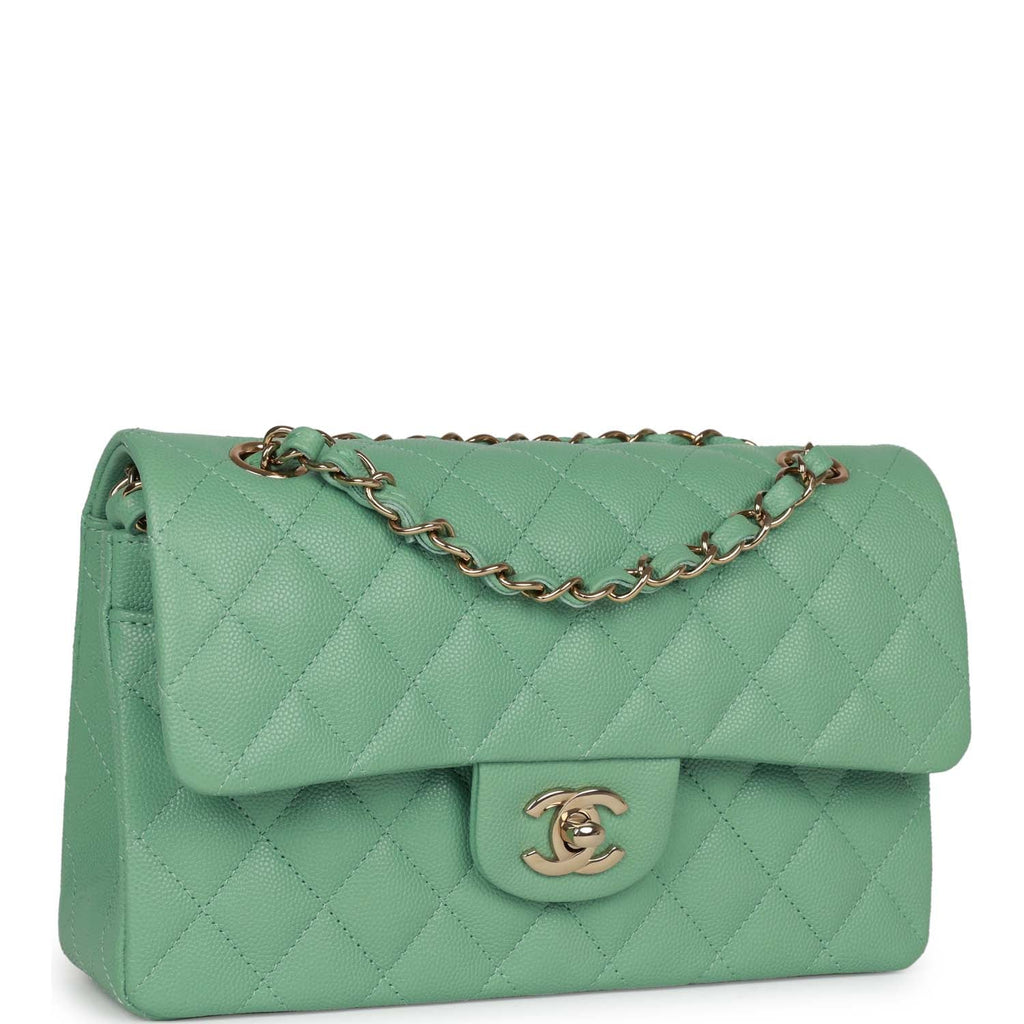 Green chanel classic flap Clearance