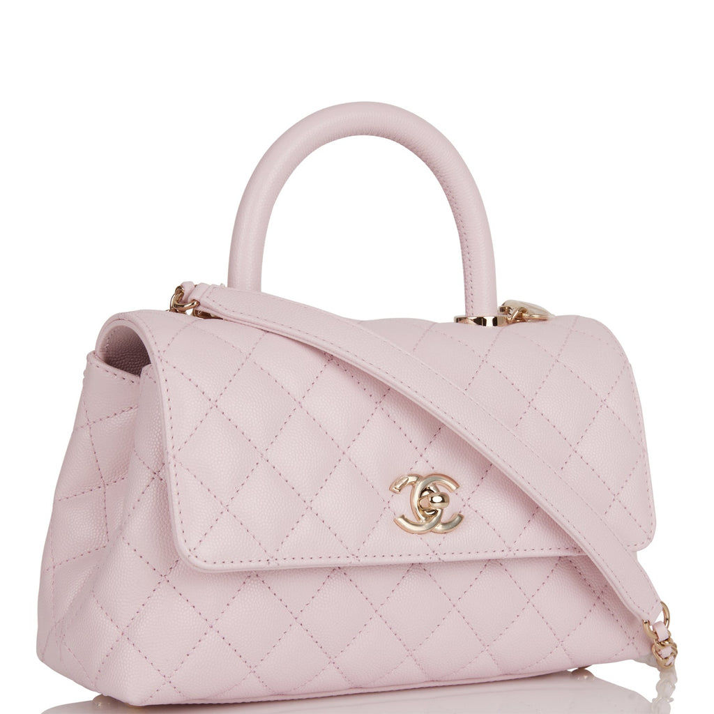 Chanel Coco Handle Mini/Small 21P Light Pink Caviar Leather, Gold Hardware,  New in Dustbag