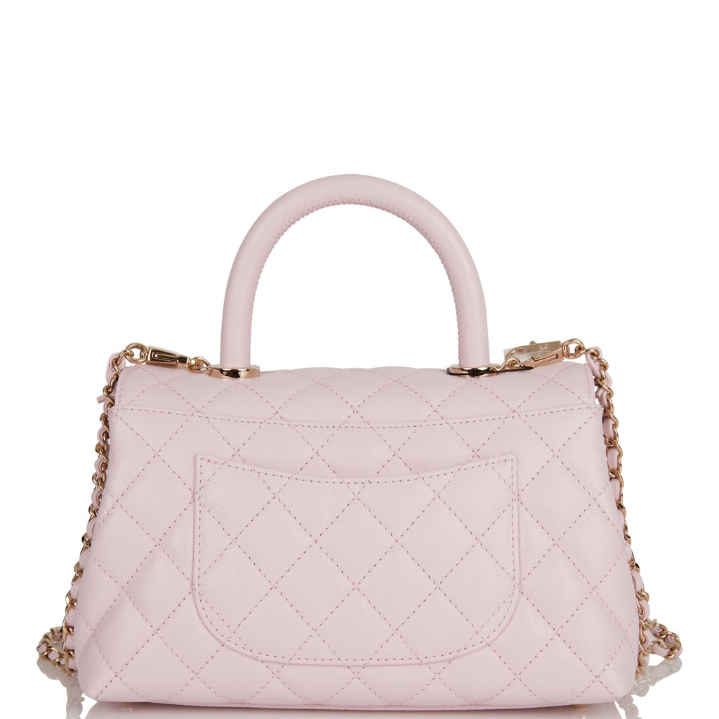 Chanel Pink Caviar Coco Handle Bag Medium Q6BFSJ0FP7001