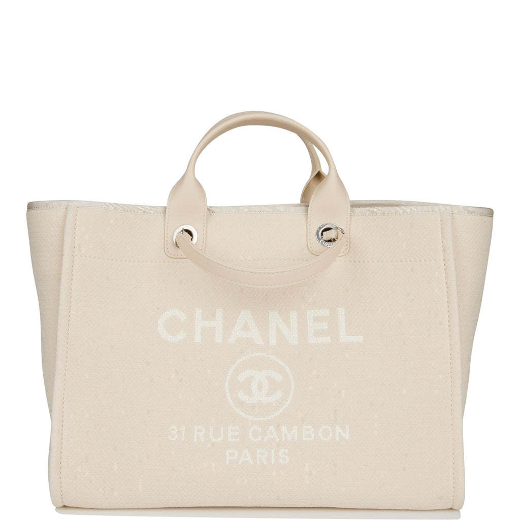 Chanel 2022 Large CC Shopping Bag - White Totes, Handbags