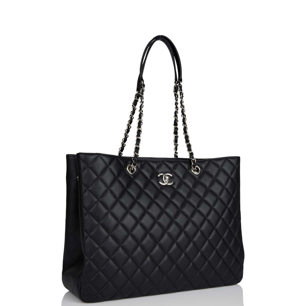 Chanel Timeless Tote Bag Black Calfskin Silver Hardware – Madison Avenue  Couture