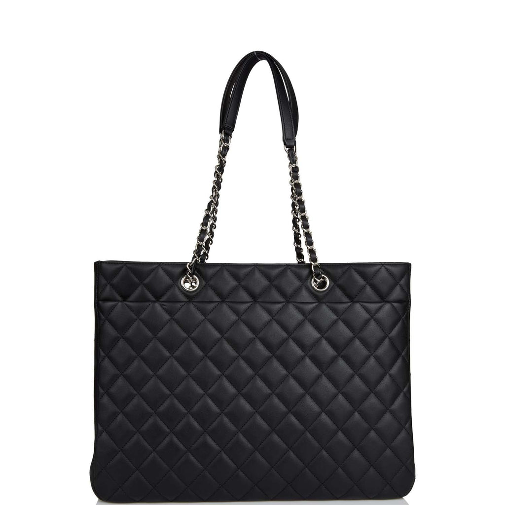 Chanel Timeless Tote Bag Black Calfskin Silver Hardware – Madison Avenue  Couture