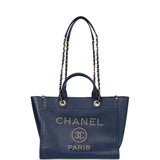 Chanel Leather Deauville Small, Black Caviar with Gold Hardware, Preowned  in Dustbag WA001