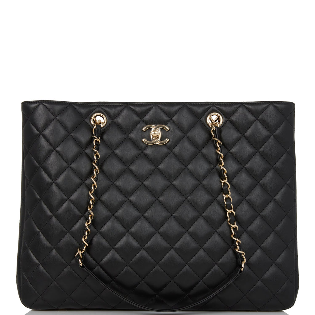 Chanel Timeless Tote Bag Black Calfskin Gold Hardware