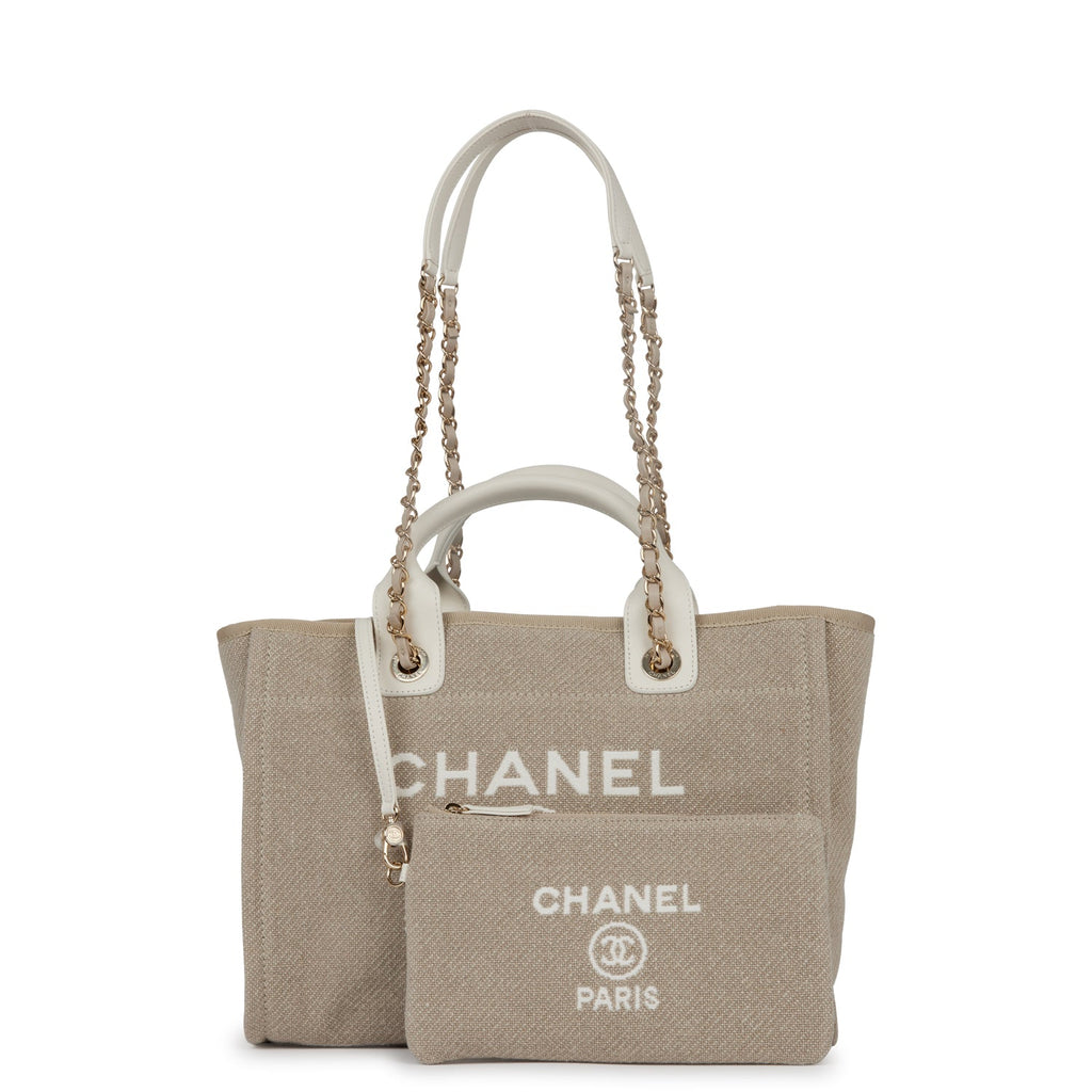 Chanel Deauville Small Shopping Leather Tote Bag