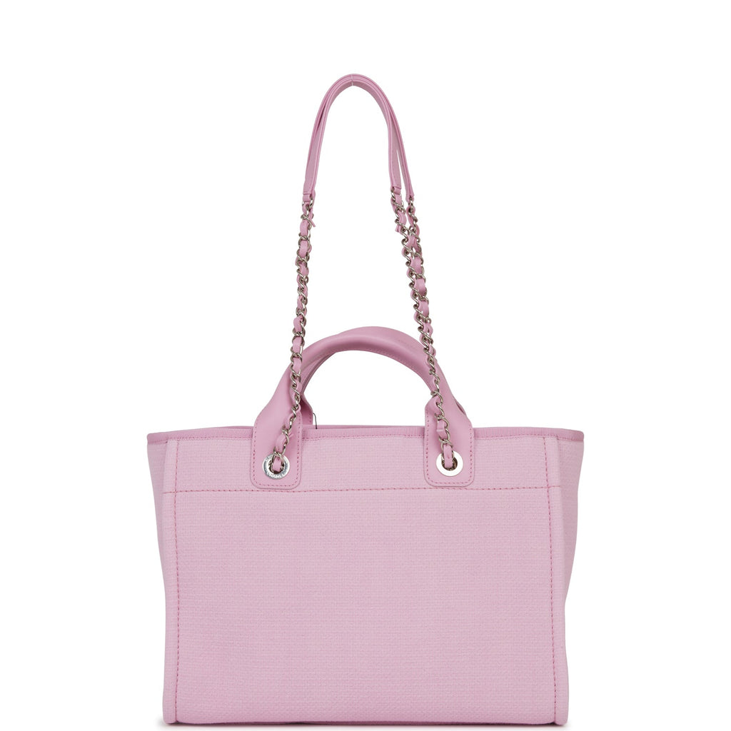 CHANEL Canvas Medium Deauville Tote Pink 972637