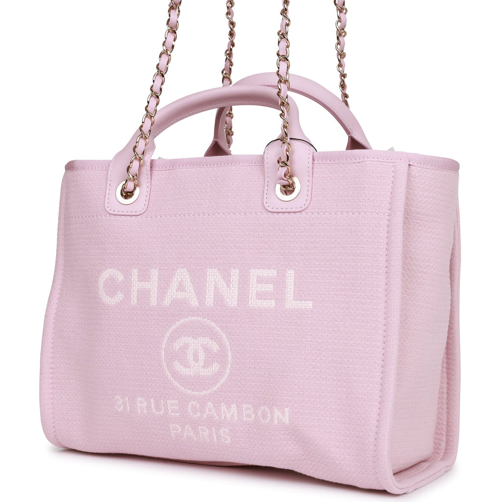 Chanel Small Deauville Shopping Bag Pink Boucle Silver Hardware – Madison  Avenue Couture