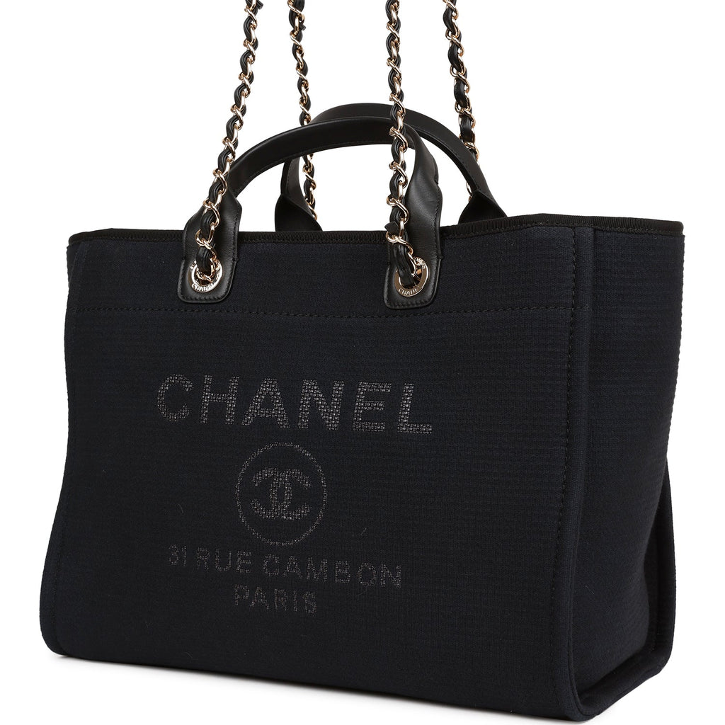 Large shopping bag, Mixed fibers, calfskin & gold-tone metal, blue