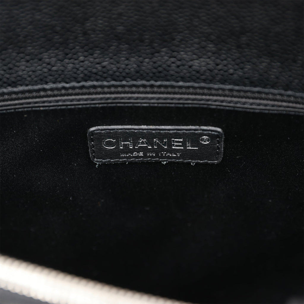 Chanel GST Grand Shopping Tote Blue Caviar Silver Hardware – Coco